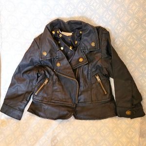Girls Oshkosh, leather style jacket, 18m